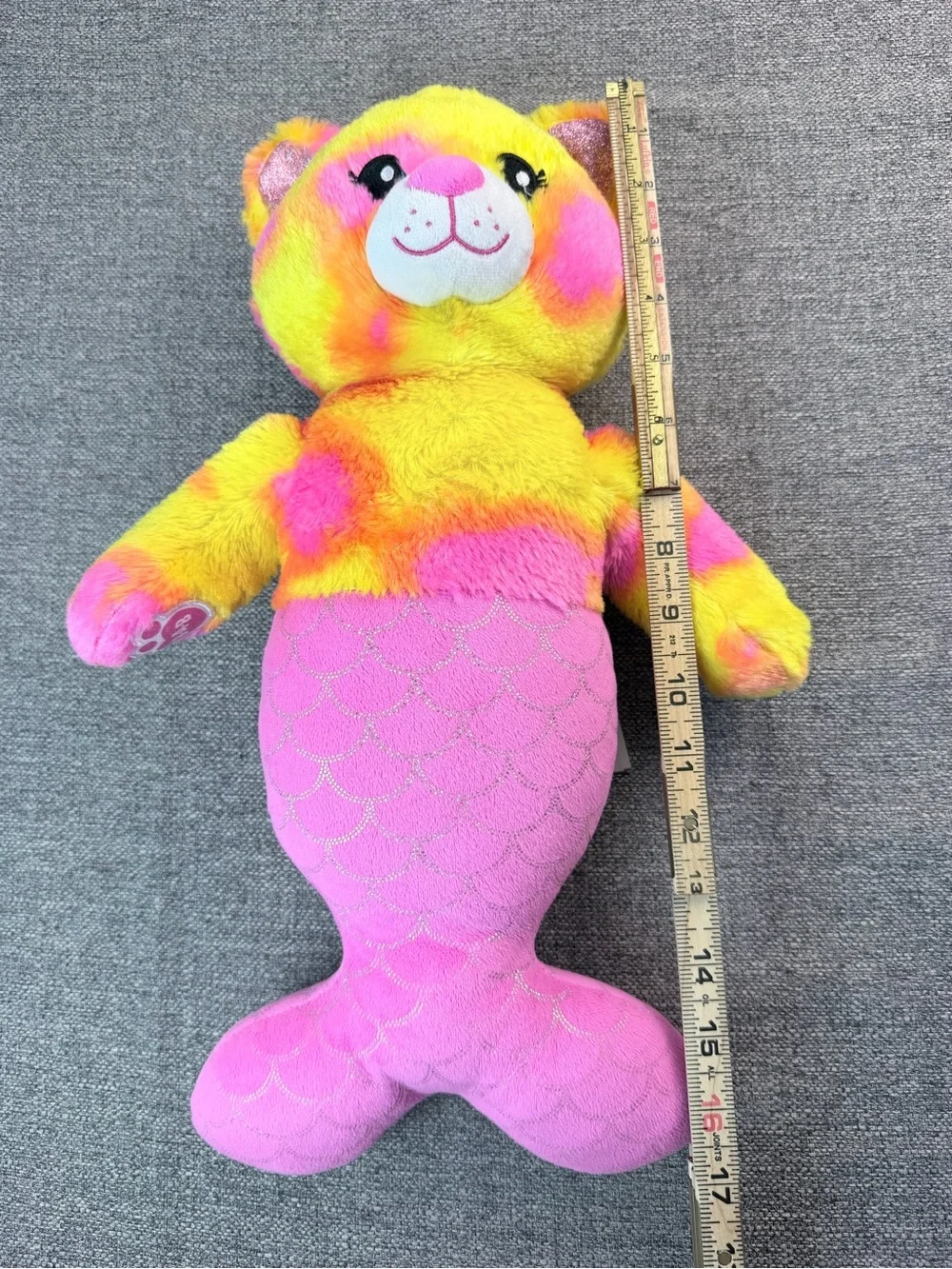 Build-A-Bear Yellow and Pink Mermaid Cat Plush Toy - Picture 2 of 7